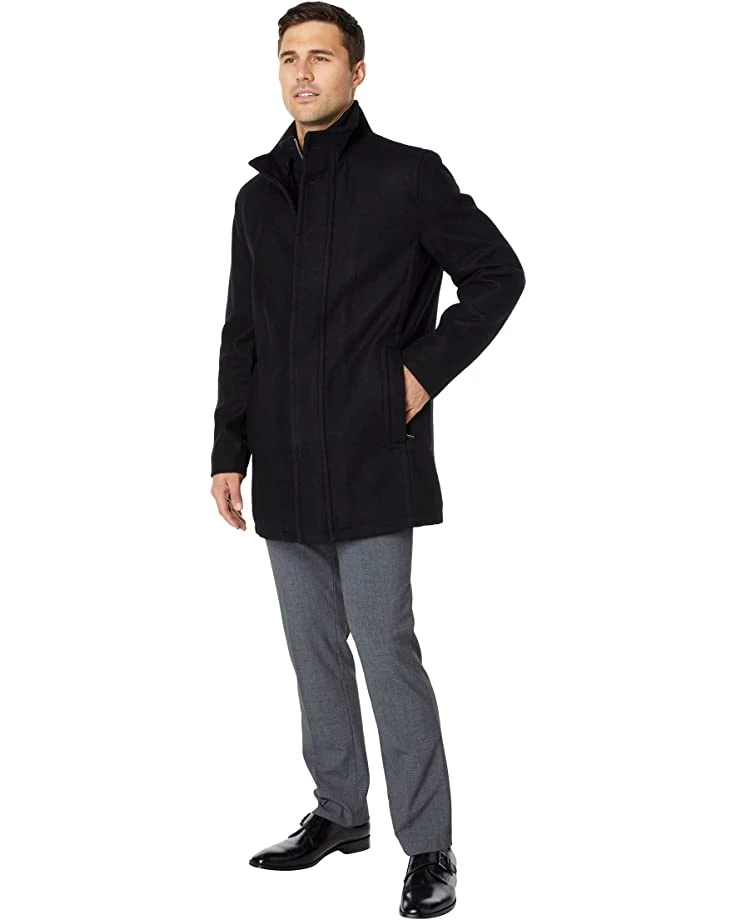 Cole Haan 34" Melton Wool Car Coat with Bib | Coats & Outerwear 4 Cole Haan 34" Melton Wool Car Coat with Bib | Coats & Outerwear - Image 4