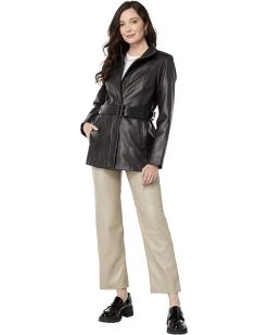 Cole Haan Lambskin Leather Jacket with Belt | Coats & Outerwear -Nine West Shop 61eEUaJvKHL. AC SR736920