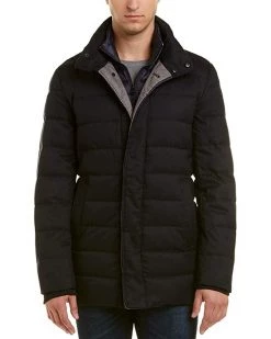 Cole Haan Men's Quilted Jacket with Light Weight Bib | Coats & Outerwear