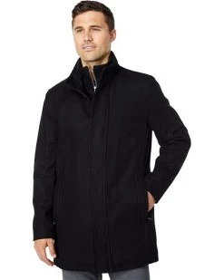 Cole Haan 34" Melton Wool Car Coat with Bib | Coats & Outerwear