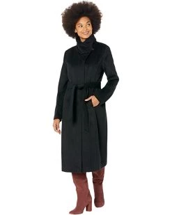 Cole Haan Basket Weave Wool Belted Oversized Coat | Coats & Outerwear