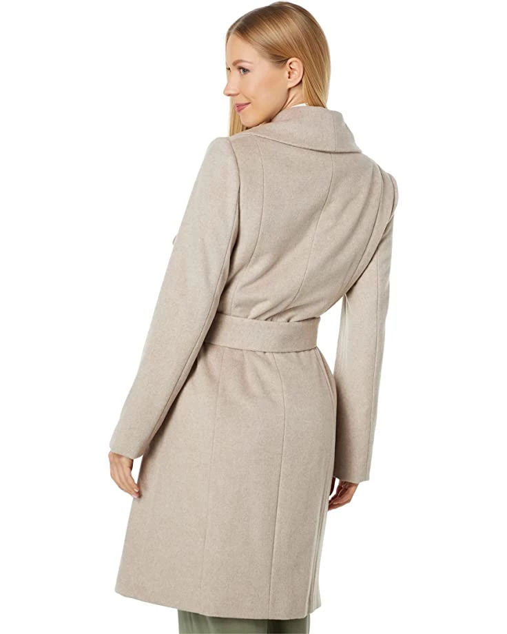 Cole Haan Slick Wool Wrap Coat w/ Exaggerated Collar | Coats & Outerwear 2 Cole Haan Slick Wool Wrap Coat w/ Exaggerated Collar | Coats & Outerwear - Image 2