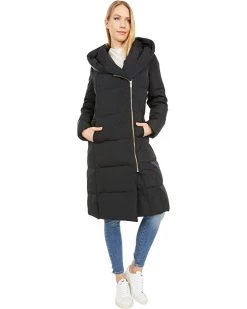 Cole Haan Zip Front Down Coat w/ Dramatic Oversized Hood | Coats & Outerwear