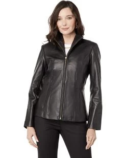 Cole Haan Wing Collar Leather Jacket | Coats & Outerwear