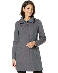 Cole Haan 34 1/2" Single Breasted Rain Jacket with Removable Hood | Coats & Outerwear -Nine West Shop 71FV8LppY8L. AC SR736920