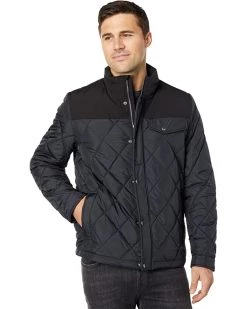 Cole Haan 28" Tonal Mix Media Diamond with Faux Sherpa Lining | Coats & Outerwear