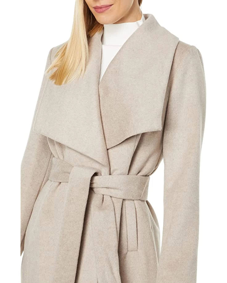 Cole Haan Slick Wool Wrap Coat w/ Exaggerated Collar | Coats & Outerwear 3 Cole Haan Slick Wool Wrap Coat w/ Exaggerated Collar | Coats & Outerwear - Image 3