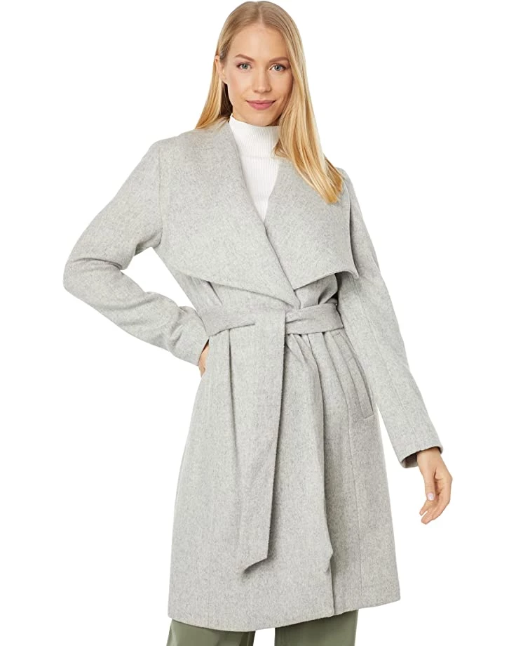 Cole Haan 39" Slick Wool Wrap Coat with Exaggerated Collar | Coats & Outerwear 6 Cole Haan 39" Slick Wool Wrap Coat with Exaggerated Collar | Coats & Outerwear - Image 6