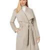 Cole Haan Slick Wool Wrap Coat w/ Exaggerated Collar | Coats & Outerwear