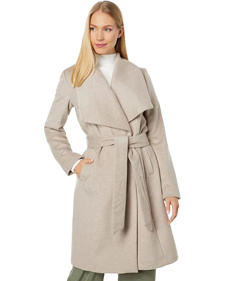 Cole Haan Slick Wool Wrap Coat w/ Exaggerated Collar | Coats & Outerwear 1 Cole Haan Slick Wool Wrap Coat w/ Exaggerated Collar | Coats & Outerwear