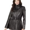 Cole Haan Lambskin Leather Jacket with Belt | Coats & Outerwear