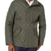 Cole Haan Men's Nylon Quilted Barn Jacket With Knit Collar | Coats & Outerwear