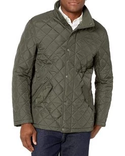 Cole Haan Men's Nylon Quilted Barn Jacket With Knit Collar | Coats & Outerwear