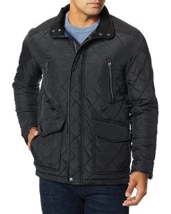 Cole Haan Men's Quilted Jacket with Corduroy Collar | Coats & Outerwear