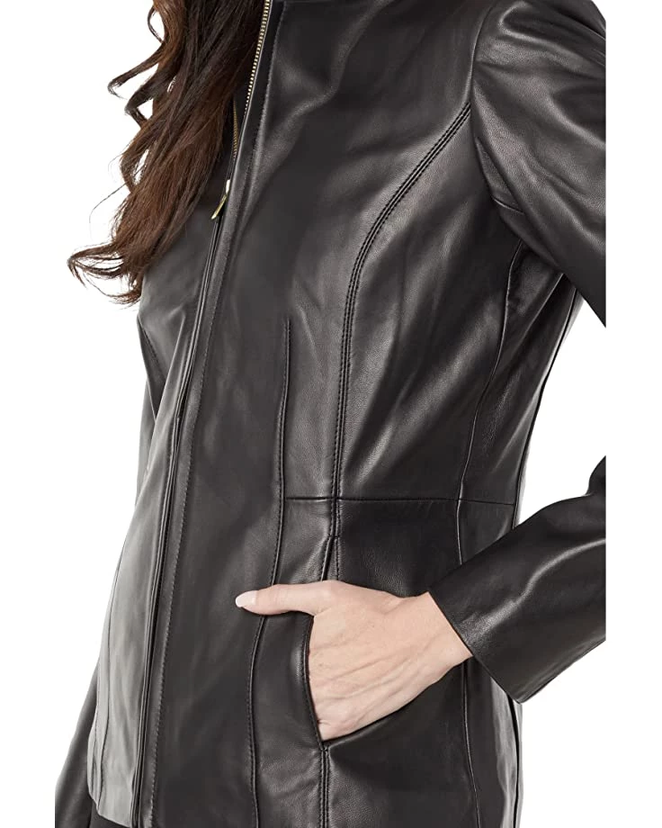 Cole Haan Wing Collar Leather Jacket | Coats & Outerwear 3 Cole Haan Wing Collar Leather Jacket | Coats & Outerwear - Image 3