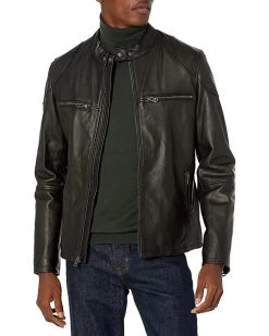 Cole Haan Men's Leather Moto Jacket | Coats & Outerwear